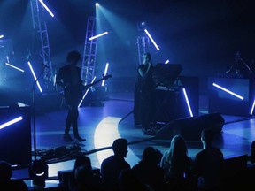 M83, a French electronic music band led by Anthony Gonzalez, performs in concert at Winspear Centre in Edmonton on April 29, 2016.