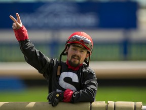 Jockey Justin Stein is moving to rural British Columbia next week along with his wife and four sons. (MICHAEL BURNS/PHOTO)