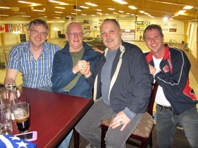 Danny Burrell, Dennis Burrell, Bryan Trottier and Mike Burrell. Supplied photo