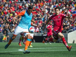 The Ottawa Fury FC host the Miami FC for the Fury’s home opener at TD Place on April 30, 2016. (Ashley Fraser/Postmedia)