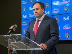 Ottawa Senators general manager Pierre Dorion. (WAYNE CUDDINGTON)