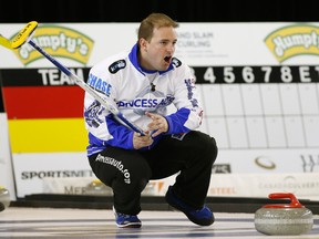 Reid Carruthers had to get past world champion Kevin Koe, Grand Slam leader Brad Gushue and provincial nemesis Mike McEwen to get to the final of the Champions Cup. (Larry Wong)