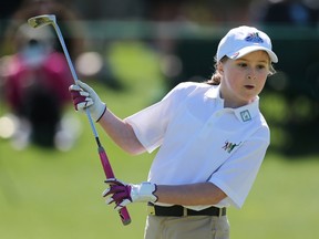 Jayla Kucy competed at the Pitch, Putt and Drive competition at Augusta, Ga., days before the Masters, for the second time this year. (Supplied)