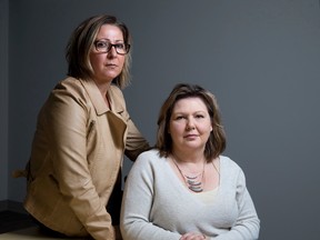 Sisters Julia Bak, left, and Sue Ashley again are preparing to fight the release of Donald Armstrong, one of Canada?s longest-serving prisoners and the killer of their sister, Linda Bright.  (CRAIG GLOVER, The London Free Press)