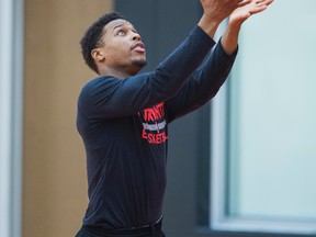 Toronto Raptors guard Kyle Lowry during a practice at BioSteel Centre in Toronto on May 2, 2016. (Ernest Doroszuk/Toronto Sun/Postmedia Network)