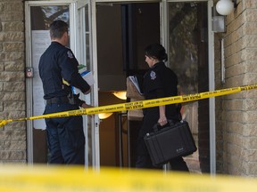 Edmonton Police investigated a suspicious death of a woman in a basement suite of a building at 156 Street and 103 Avenue. Shaughn Butts / POSTMEDIA NEWS NETWORK