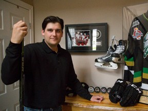 Bryan Rodney a former London Knight and NHLer has retired and will be running hockey camps. (MIKE HENSEN, The London Free Press)