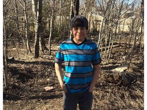 Harvey Dorion, 10, saved the life of a toddler trapped in a toy car slowly sinking in a water-filled ditch in Pelican Narrows on April 27, 2016. (Photo supplied by Mary Jane Michel)