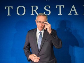 TorStar President and CEO David Holland attends the company's annual general meeting in Toronto on Wednesday May 6 , 2015. Torstar Corp. says John Cruickshank will be stepping down as publisher of the Toronto Star and president of the Star Media Group, effective May 4. His responsibilities will be assumed on an interim basis by Holland. THE CANADIAN PRESS/Chris Young