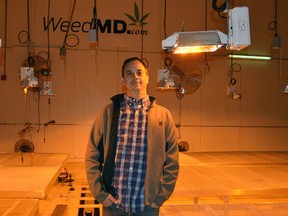 Bruce Dawson-Scully, CEO of WeedMD, inside the state-of-the-art, 35,000 sq. ft. medical marijuana grow op housed in the former Imperial Tobacco plant in Aylmer. (Jennifer Bieman, Times-Journal)