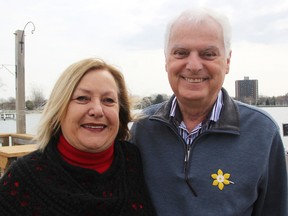 David McPhail is the Face of Hope for this year's 15th annual Relay for Life fundraiser for the Canadian Cancer Society in Sarnia. He's pictured with his wife Sharon. (Tyler Kula/Sarnia Observer/Postmedia Network)