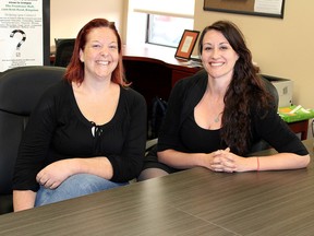 Sarah Henson, left,  and Nicole Cooper in Kingston on Tuesday May 3 3016, are two of the organizers of the 11th Annual Frontenac Community Services Fair. Jane Willsie/For The Kingston Whig-Standard/Postmedia Network