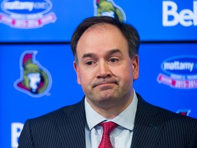 Don't expect Senators general manager Pierre Dorion to be rushed into making a decision on a new head coach. (Wayne Cuddington)