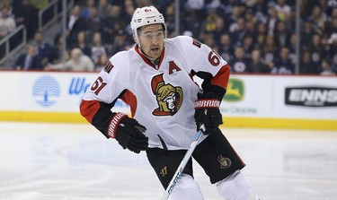 MARK STONE, CANADA: Like Corey Perry, the Ottawa Senators forward is using this tournament to show he deserves consideration for Canada's World Cup team. After back-to-back 60-plus point seasons, Stone should get a look, especially considering that he scored seven goals and 11 points the last time he represented Canada at the world juniors. (Kevin King/Winnipeg Sun/Postmedia Network)