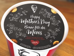 KFC has a special, limited-edition Mother’s Day bucket cover.