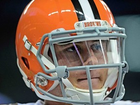 Former Browns quarterback Johnny Manziel was booked by police in Dallas County on May 4, 2016 and posted bond on a charge of beating his ex-girlfriend earlier this year, police said. (Andrew Weber/USA TODAY Sports/Files)