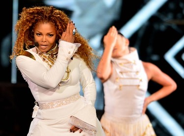 2015: Jackson performing during her most recent world tour, Unbreakable, in Miami. (WENN.COM)