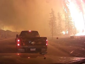A harrowing drive out of Fort McMurray capture on dash-cam, May 3, 2016. (youtube.com/watch?v=BGZBoaa0-os)