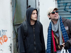 Rami Malek and Christian Slater in "Mr. Robot."