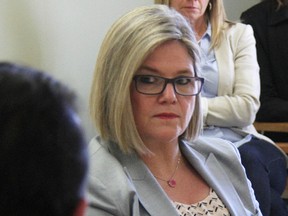 A community roundtable on health care with Ontario NDP leader Andrea Horwath was held in Sarnia Friday. Horwath is calling for stable, predictable hospital funding tied to population growth and inflation. (Tyler Kula/Sarnia Observer/Postmedia Network)