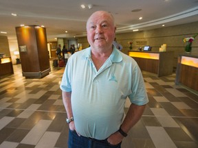 Former Anaheim Ducks coach Bruce Boudreau meets up with his daughter Kasey at Ottawa's Westin Hotel before heading out for a meal on May 5, 2016. The coach is in Ottawa to interview for the vacant Ottawa Senators coaching position. (WAYNE CUDDINGTON/Postmedia)