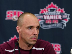 McMaster Marauders coach Stefan Ptaszek listens to a question during the Vanier Cup press conference at BC Place Stadium in Vancouver, BC, November, 22, 2011. (Postmedia Network file photo)