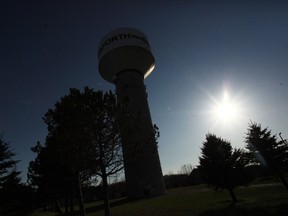 A silhouette of Seaforth's water tank. The municipality has approved $250,000 for construction and an additional $15,000 to add the Huron East logo.(Shaun Gregory/Huron East)