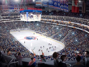 An artist's rendering of what the inside of Rogers Place will look like. (OEG)