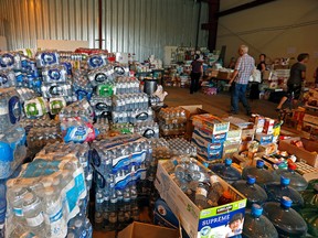 A donation centre has been set up at Canada North Camps-Wandering River Lodge, where Fort McMurray wildfire evacuees are welcome to stay for free. Larry Wong/Postmedia Network