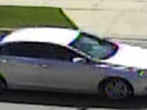 Peel Regional Police are searching for this car after a drive-by shooting  on Kirk Dr., near Chinguacousy Rd. and Williams Pkwy., around 12:20 p.m. Friday in Brampton.