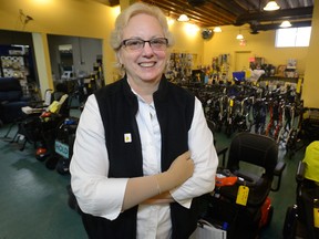 Mary Patterson owns Dura Med Mobility Products, which sells scooters, wheelchairs, walkers, ramps, beds, bath equipment and other products for people with disabilities. The company was founded by James McPherson in 1999. (MORRIS LAMONT, The London Free Press)