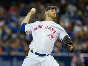 Toronto Blue Jays starting pitcher Marco Estrada delivers a pitch in the second inning against the Los Angeles Dodgers at Rogers Centre. (Kevin Sousa/USA TODAY Sports)