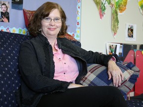 Sherry Aylesworth, of The Ontario Early Years Centre for Kingston and the Islands, at the Limestone Advisory for Child Care Program on Saturday. (Steph Crosier/The Whig-Standard)