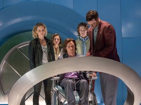 In this image released by 20th Century Fox, Jennifer Lawrence, Rose Byrne, James McAvoy, Lucas Till and Nicholas Hoult appear in a scene from, "X-Men: Apocalypse," in theaters nationwide on May 27. (Alan Markfield/20th Century Fox via AP)