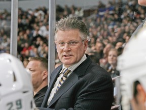 Dallas Stars head coach Marc Crawford during first-period action against the Vancouver Canucks at Rogers Arena in Vancouver on Feb. 19, 2011. (Kim Stallknecht/NHLI via Getty Images)