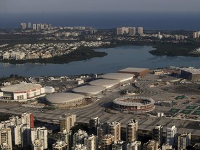 An aerial view shows the 2016 Rio Olympic park in Rio de Janeiro, Brazil, April 25, 2016. (REUTERS/Ricardo Moraes)