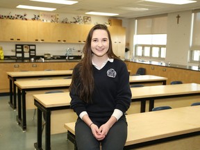 John Lappa/Sudbury Star
Grade 12 student Marika Moskalyk, of Marymount Academy, has been accepted into Queen's University Accelerated Route to Medical School (QuARMS) program.