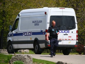 Emergency personnel at Lionhead Golf Club Tuesday, May 10, 2016 after a worker was killed by a lawn mower. (Dave Abel/Toronto Sun)