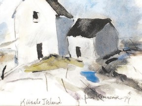Kinsale, Ireland, 1979, by the late Canadian artist John Kinnear, noted for his watercolours and use of the 15th-century medium of silverpoint, was donated by his daughter for the 2016 New Canvas of Life ? The Art of Transplantation, an online auction in support of organ transplants. The auction begins Wednesday and continues until May 25.
