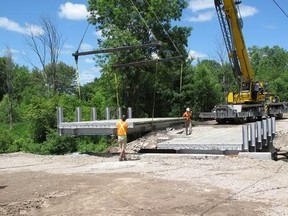 A bridge to be installed north of London, near Ballymote, will look a bit like this: an innovative span made of fibreglass, resin and wood and manufactured by Guardian Bridge Rapid Construction. (Supplied photo)