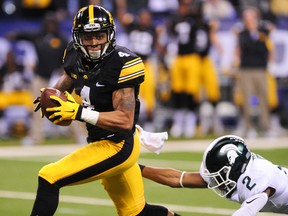 Tevaun Smith had 102 receptions for 1,500 yards and seven TDs in his four years at the University of Iowa. (Reuters)