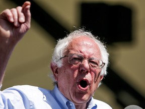 U.S. Democratic presidential candidate Bernie Sanders speaks at a campaign rally in Stockton, California, United States, May 10, 2016. REUTERS/Max Whittaker