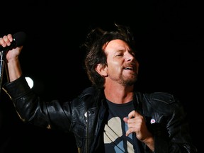 Eddie Vedder of Pearl Jam performs at the Air Canada Centre in the first of two shows in Toronto on May 10, 2016. (Stan Behal/Toronto Sun)