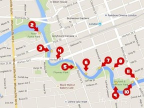 Proposed needle bin locations