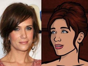 Judy Greer voices Cheryl on Archer, who looks a lot like Kristen Wiig. (Handout photos)