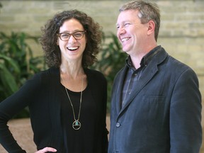 Dr. Marissa Becker (l) and Dr. Keith Fowke, co-chairs of the Canadian Association of HIV Research, are seen in Winnipeg, Man. Wednesday May 11, 2016.
Brian Donogh/Winnipeg Sun/Postmedia Network