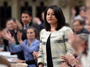 Democratic Institutions Minister Maryam Monsef responds to a question during question period in the House of Commons on Parliament Hill in Ottawa on Wednesday, May 11, 2016. THE CANADIAN PRESS/Sean Kilpatrick