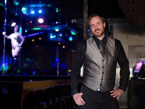 Chris Round, general manager of ilovestrippers.com, is pictured in Edmonton, Alta., on May 11, 2016. Round is holding a strip-a-thon to raise money for Fort McMurray evacuees as well as offering free lap dances to the evacuees. (THE CANADIAN PRESS/Jason Franson)
