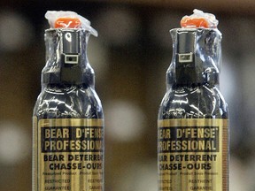 Cans of bear spray.
Postmedia File