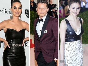 Katy Perry, Orlando Bloom and Selena Gomez. (WENN.COM)